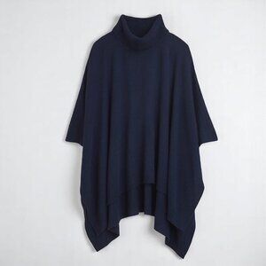 Elegant Navy Poncho